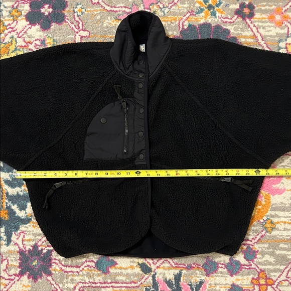 Free People X Free People Movement Hit The Slopes Black Fleece Jacket Size Small - Picture 12 of 14